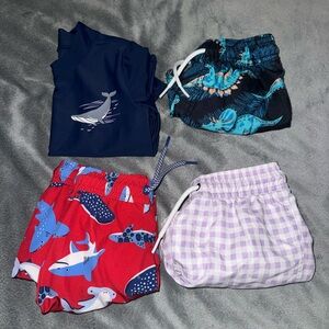 Colorful Kids' Swim Shorts Set